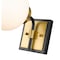 Z-Lite Parsons 1 Light Wall Sconce, Matte Black, Olde Brass & Opal 477-1S-MB-OBR - alternate 2